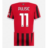 Stroje piłkarskie AC Milan Christian Pulisic #11 Koszulka Podstawowej dla damskie 2024-25 Krótki Rękaw